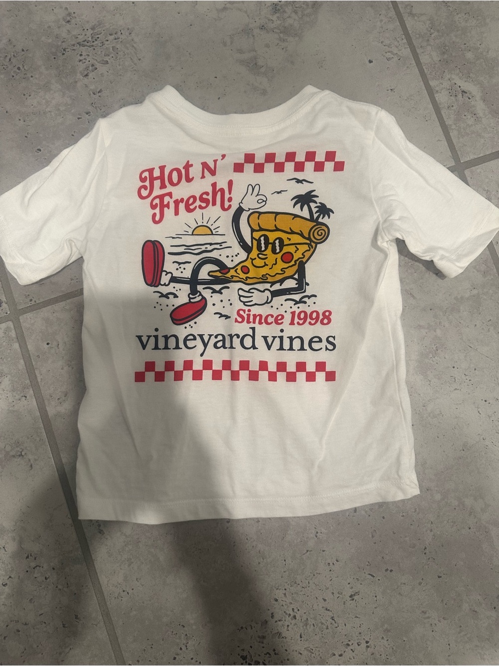 Vineyard Vines White 'Hot N' Fresh' Pizza Graphic Tee